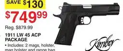 Dunham's Sports KIMBER 1911 LW 45 ACP PACKAGE offer