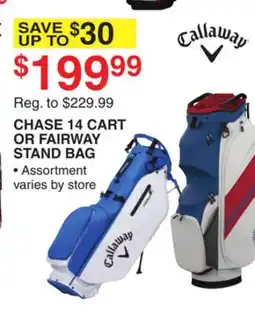 Dunham's Sports CALLAWAY CHASE 14 CART OR FAIRWAY STAND BAG offer