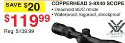Dunham's Sports COPPERHEAD 3-9X40 SCOPE offer