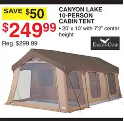 Dunham's Sports CANYON LAKE 10-PERSON CABIN TENT offer