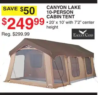 Dunham's Sports CANYON LAKE 10-PERSON CABIN TENT offer