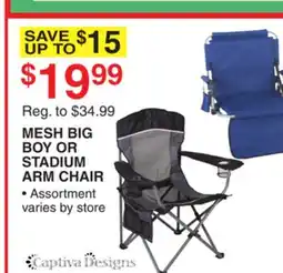 Dunham's Sports MESH BIG BOY OR STADIUM ARM CHAIR offer