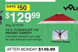 Dunham's Sports 13' X 13' EASYLIFT 170 INSTANT CANOPY offer
