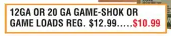 Dunham's Sports 12GA OR 20 GA GAME-SHOK OR GAME LOADS offer