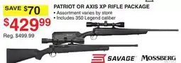 Dunham's Sports PATRIOT OR AXIS XP RIFLE PACKAGE offer