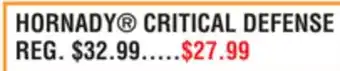 Dunham's Sports HORNADY CRITICAL DEFENSE offer