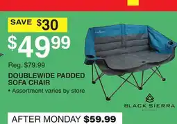Dunham's Sports DOUBLEWIDE PADDED SOFA CHAIR offer