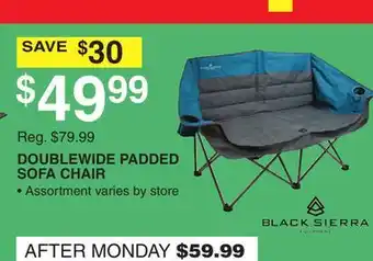 Dunham's Sports DOUBLEWIDE PADDED SOFA CHAIR offer