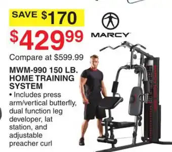 Dunham's Sports MWM-990 150 LB. HOME TRAINING SYSTEM offer