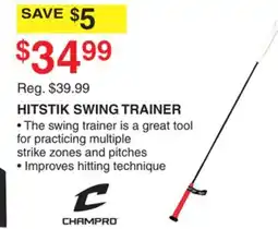 Dunham's Sports CHAMPRO HITSTIK SWING TRAINER offer