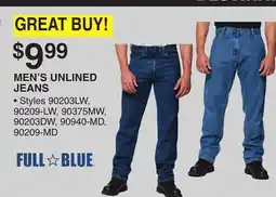Dunham's Sports FULL BLUE MEN'S UNLINED JEANS offer
