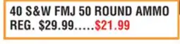 Dunham's Sports 40 S&W FMJ 50 ROUND AMMO offer