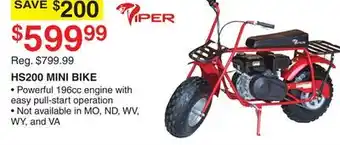 Dunham's Sports VIPER HS200 MINI BIKE offer