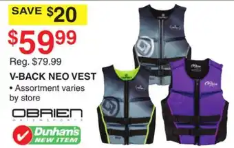 Dunham's Sports V-BACK NEO VEST offer