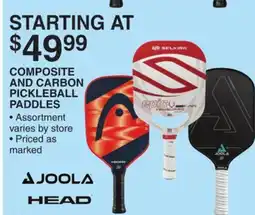 Dunham's Sports COMPOSITE AND CARBON PICKLEBALL PADDLES offer