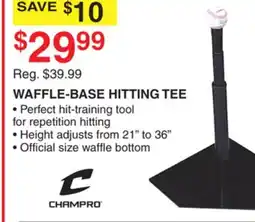 Dunham's Sports WAFFLE-BASE HITTING TEE offer