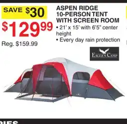 Dunham's Sports ASPEN RIDGE 10-PERSON TENT WITH SCREEN ROOM offer