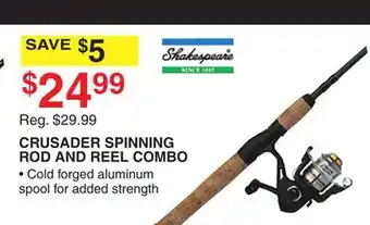 Dunham's Sports CRUSADER SPINNING ROD AND REEL COMBO offer