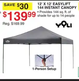 Dunham's Sports 12' X 12' EASYLIFT 144 INSTANT CANOPY offer