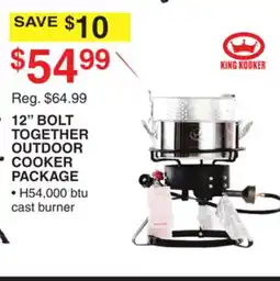 Dunham's Sports KING KOOKER 12 BOLT TOGETHER OUTDOOR COOKER PACKAGE offer