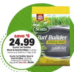 Meijer Scotts Turf Builder Weed & Feed Fertilizer 11.43 lbs offer
