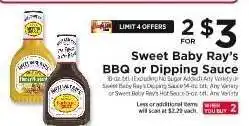 ShopRite Sweet Baby Ray’s BBQ or Dipping Sauce offer