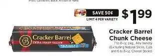ShopRite Cracker Barrel Chunk Cheese offer