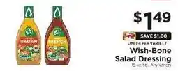 ShopRite Wish-Bone Salad Dressing offer