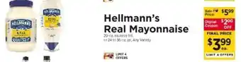 ShopRite Hellmann's Real Mayonnaise offer