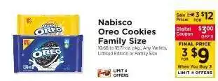 ShopRite Nabisco Oreo Cookies Family Size offer
