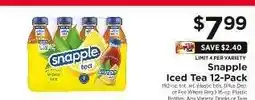ShopRite Snapple Iced Tea 12-Pack offer
