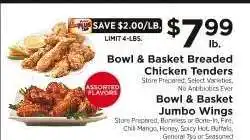 ShopRite Bowl & Basket Breaded Chicken Tenders and Jumbo Wings offer