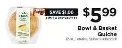 ShopRite Bowl & Basket Quiche offer
