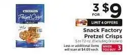 ShopRite Snack Factory Pretzel Crisps offer