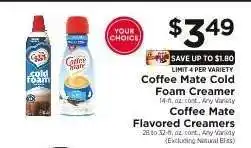 ShopRite Coffee mate Creamers offer