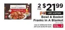 ShopRite Bowl & Basket Franks in A Blanket offer