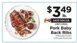 ShopRite Pork Baby Back Ribs offer