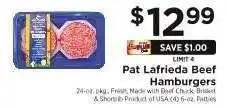 ShopRite Pat LaFrieda Beef Hamburgers offer