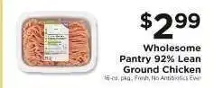 ShopRite Wholesome Pantry 92% Lean Ground Chicken offer