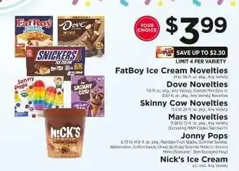 ShopRite Ice Cream & Novelties offer