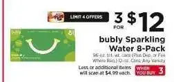 ShopRite bubly Sparkling Water 8-Pack offer