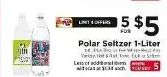 ShopRite Polar Seltzer 1-Liter offer