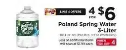 ShopRite Poland Spring Water 3-Liter offer