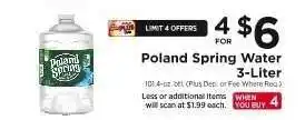 ShopRite Poland Spring Water 3-Liter offer