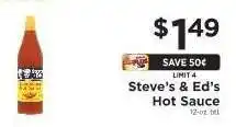 ShopRite Steve's & Ed's Hot Sauce offer