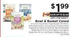 ShopRite Bowl & Basket Cereal offer