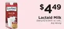 ShopRite Lactaid Milk offer
