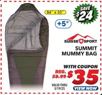 Big 5 Suisse Sport Summit +5° Mummy Bag offer