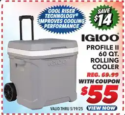 Big 5 Igloo Profile II 60-Qt. Rolling Cooler offer