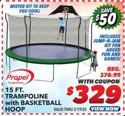 Big 5 Propel 15' Trampoline with Basketball Hoop offer